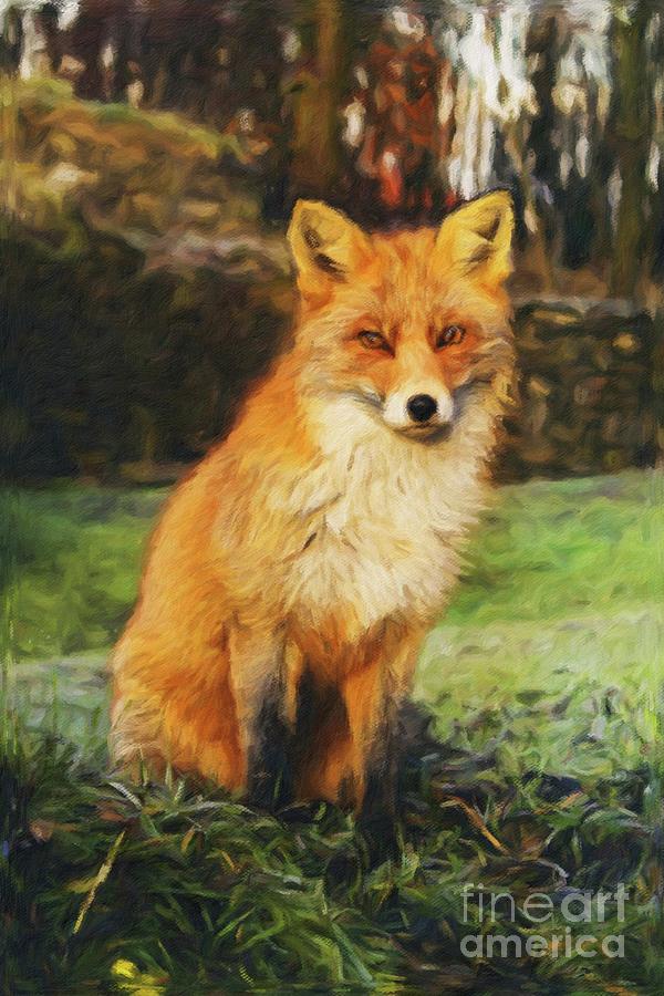 Wildlife Painting - Mr Fox #1 by Esoterica Art Agency