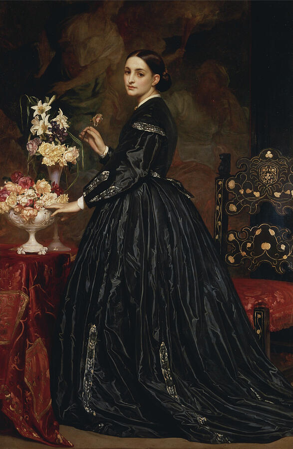 Mrs. James Guthrie, from 1864-1865 Painting by Frederic Leighton