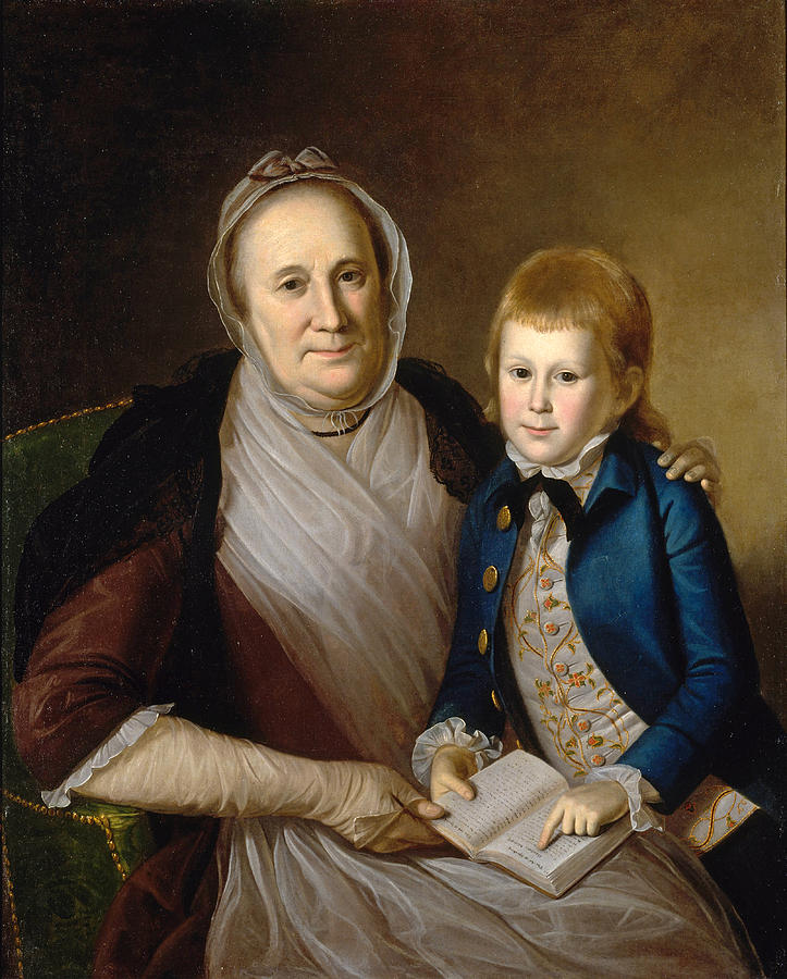 Charles Willson Peale Painting - Mrs. James Smith and Grandson  #2 by Charles Willson Peale