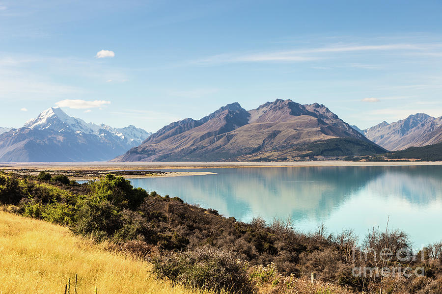 Mt Cook and lake Pukaki in New Zealand #1 Photograph by Didier Marti