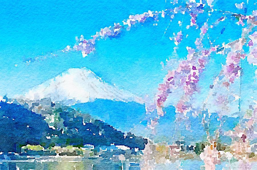 Mt. Fuji With Cherry Blossoms Photograph