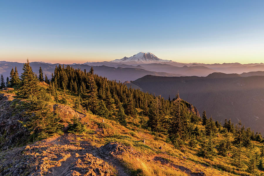 Mt Rainier Sunset Photograph