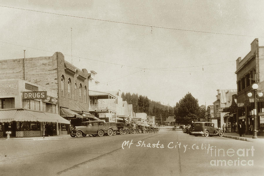 Mt. Shasta City, California Circa 1930 #2 Photograph by Monterey County Historical Society