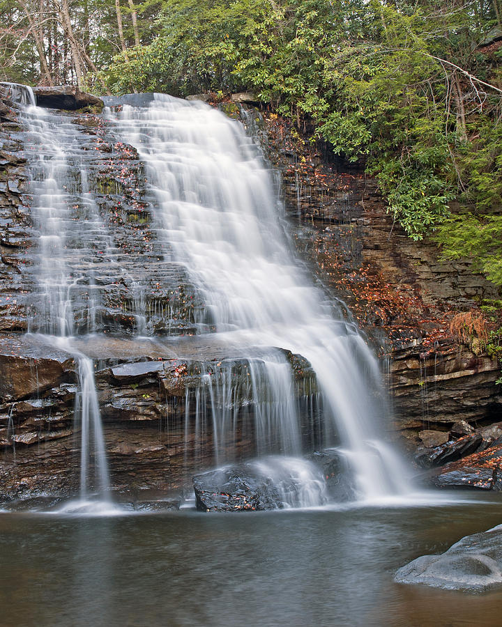 Muddy Creek Falls in Swallow Falls State Park Maryland #1 Photograph by Brendan Reals