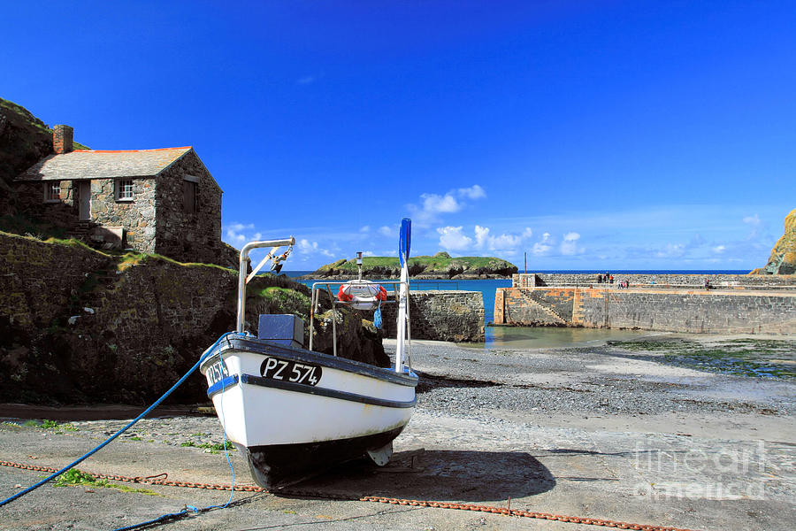 Boat Photograph - Mullion Cove #1 by Carl Whitfield