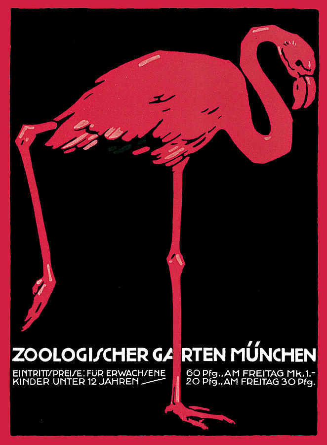 Munich Zoological Garden #2 Painting by Ludwig Hohlwein