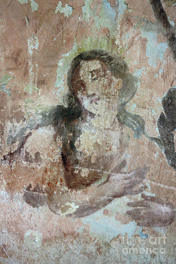 Mural Painting In The Ruins Of The Church Photograph