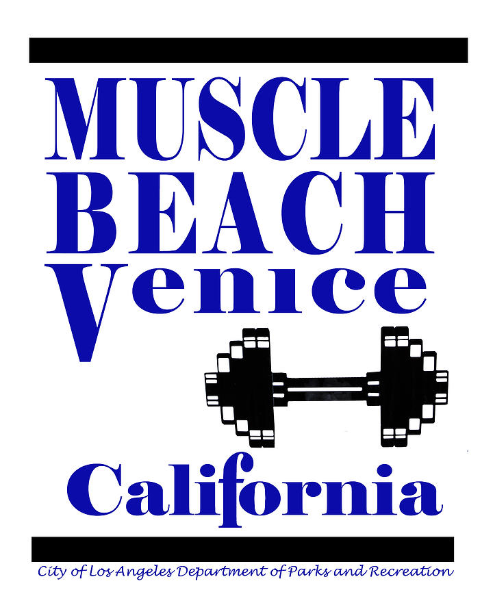 Muscle Beach Sign #1 Photograph by Robert Hebert