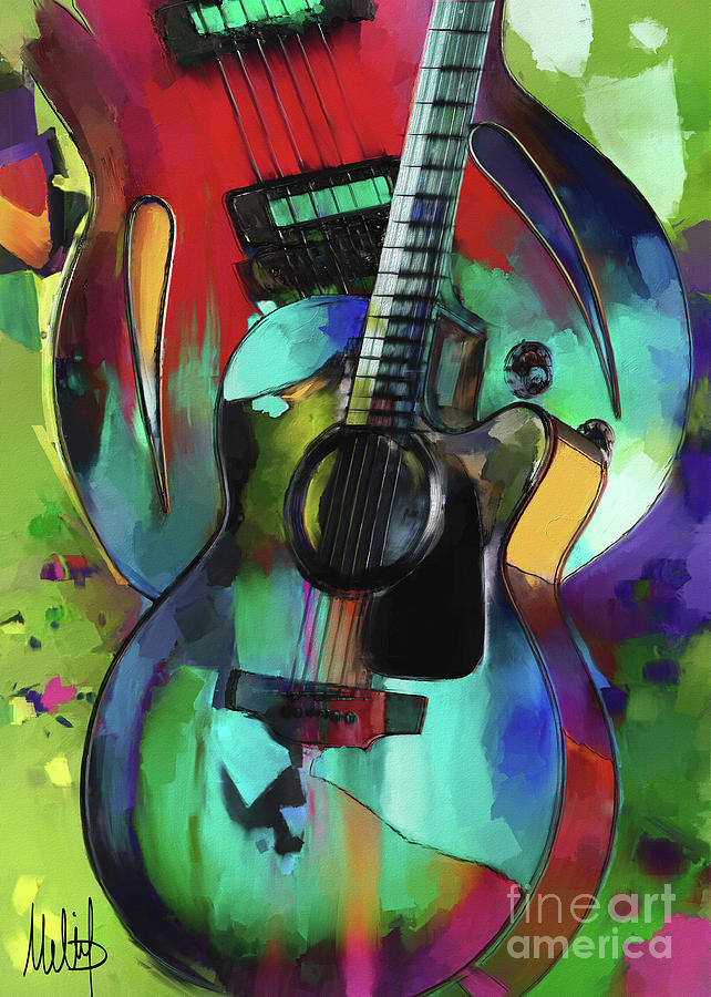 Music In Colour #1 Mixed Media by Melanie D