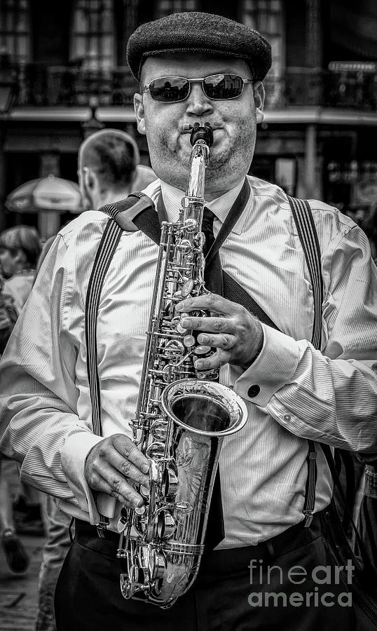 Musician In The French Quarter - Nola Photograph