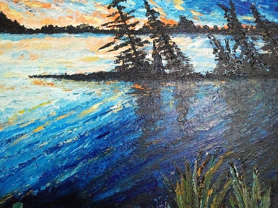 Muskoka Sunset Painting by Lynne McQueen