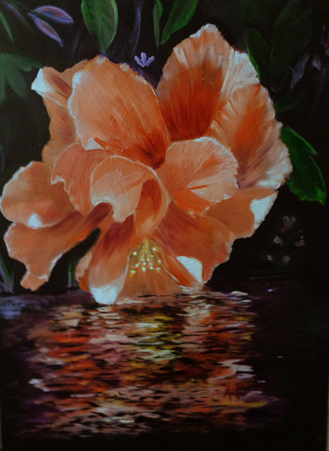 My Hibiscus #1 Painting by Arlen Avernian - Thorensen