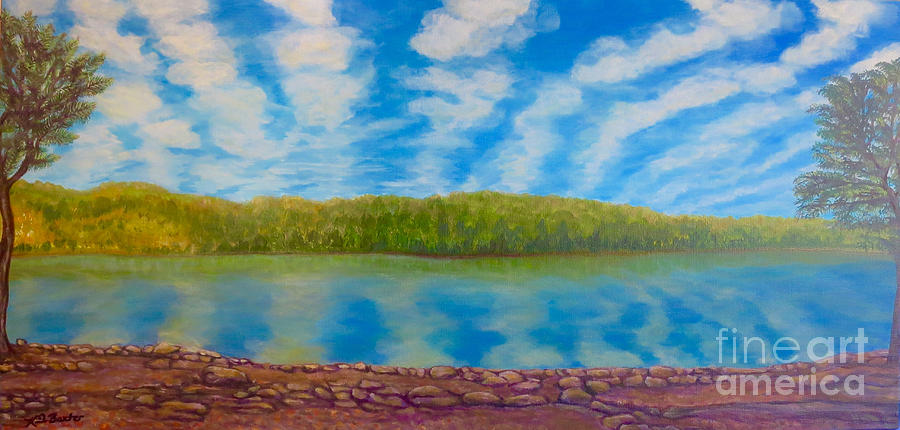 My Serenity Lies in a Place Between Heaven and Earth #1 Painting by Kimberlee Baxter