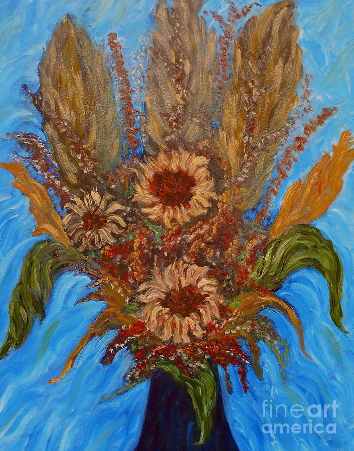 My Sunflowers Painting by Vivian Cook