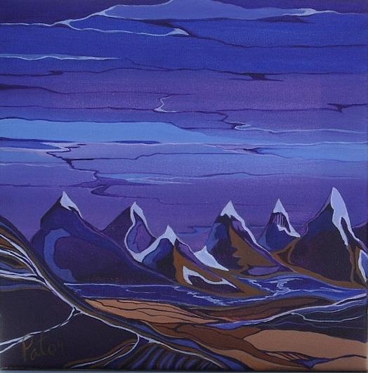 Mystic Mountains SOLD Painting by Pat Purdy