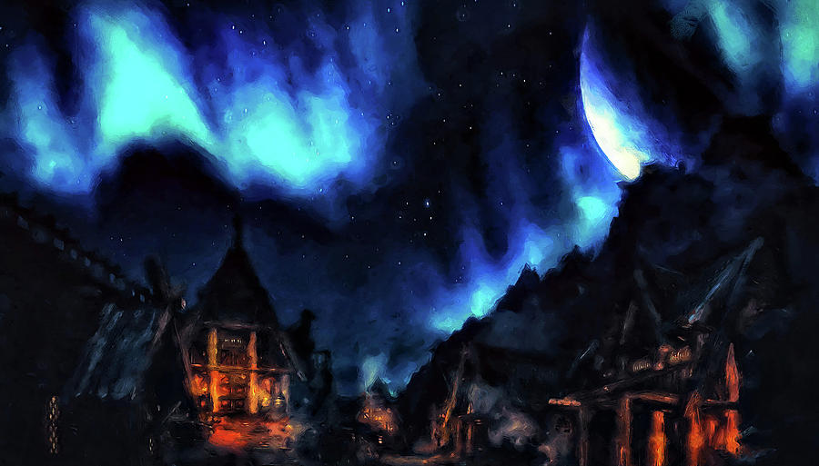 Mystical Night - 06  #1 Painting by AM FineArtPrints