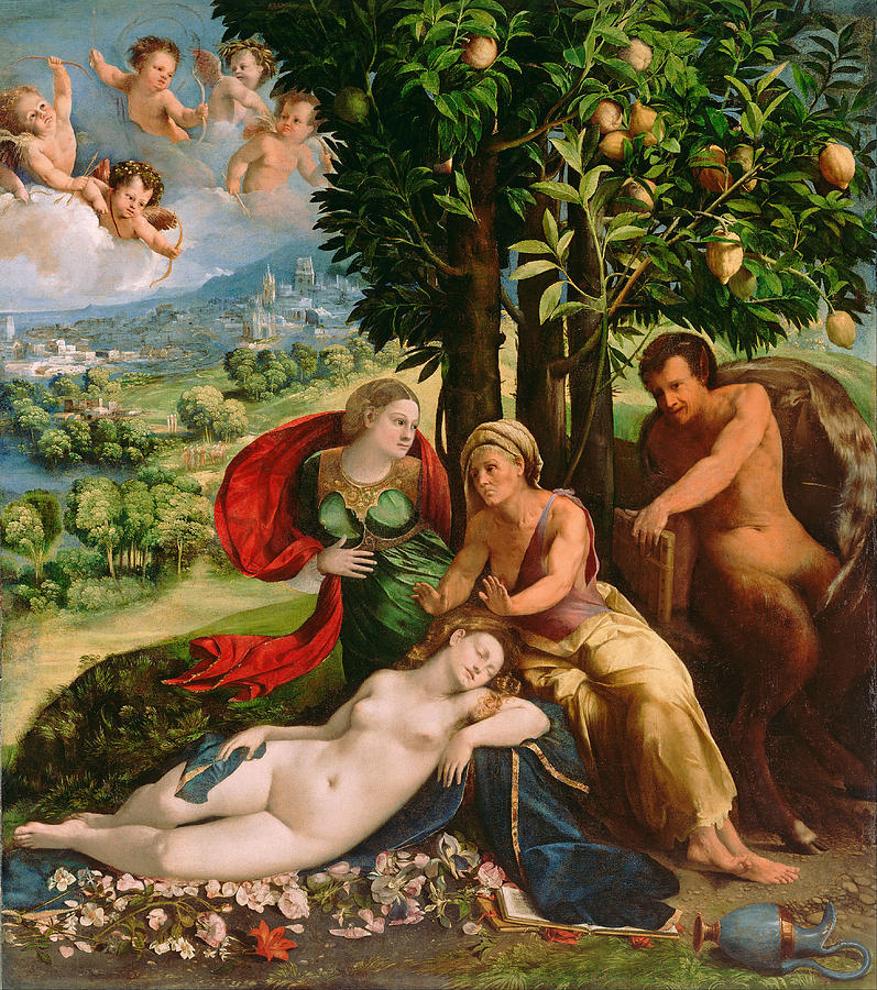Mythological Scene #3 Painting by Dosso Dossi