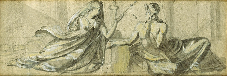 Mythological Scenes #1 Drawing by Abel de Pujol