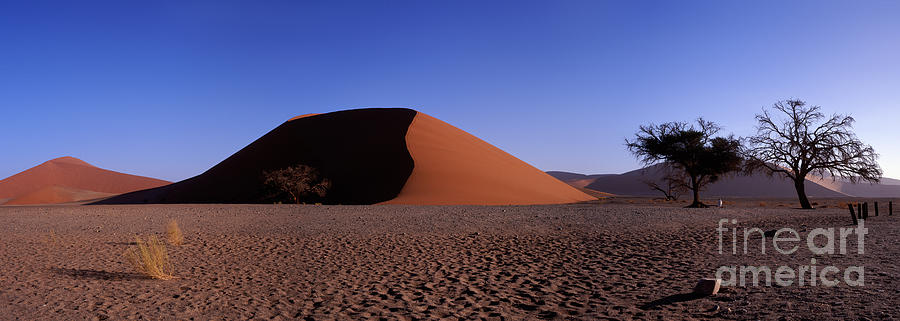 Namib sand dune panorama #1 Photograph by Warren Photographic