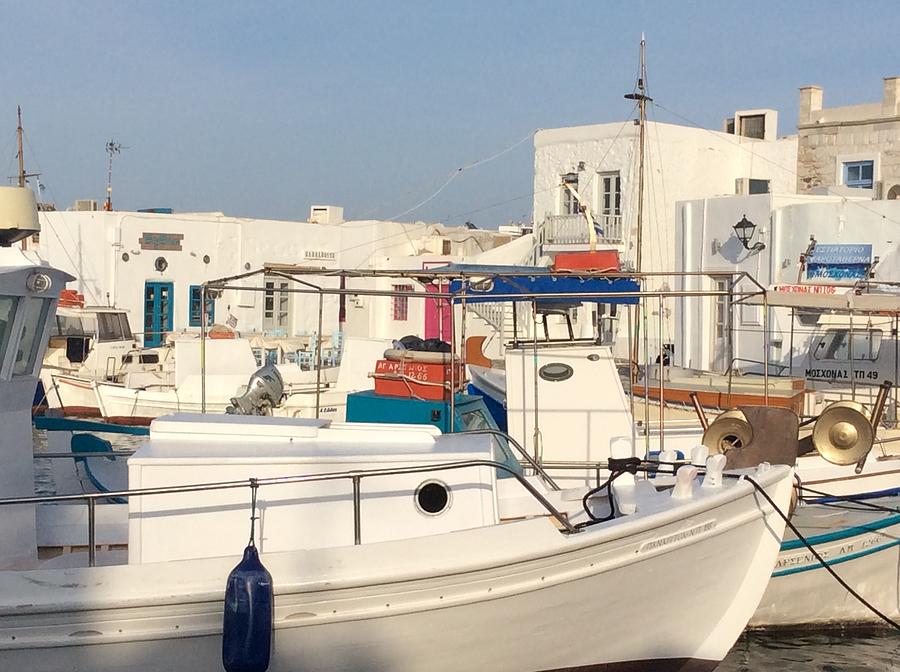 Boat Photograph - Naoussa old Port. Paros Island  #1 by Colette V Hera Guggenheim