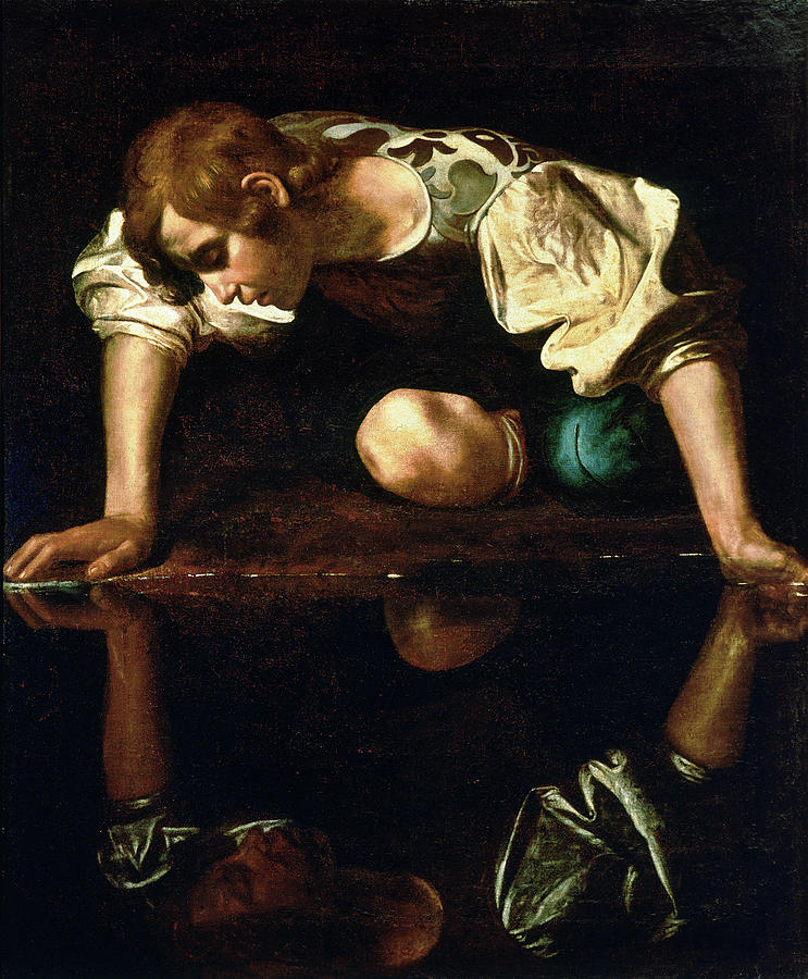 Caravaggio Painting - Narcissus #1 by Caravaggio