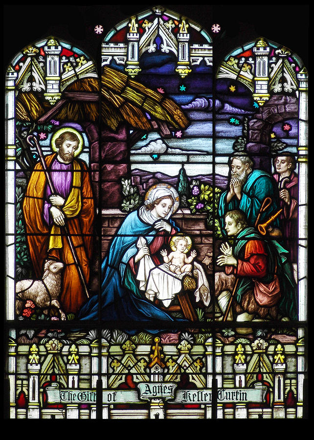 Nativity Stained Glass  #1 Photograph by Munir Alawi