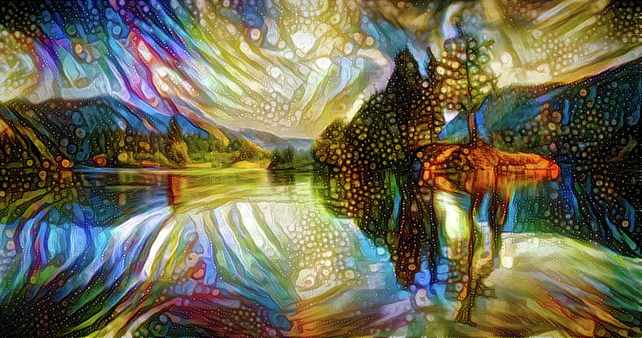 Nature Reflections #1 Mixed Media by Lilia S