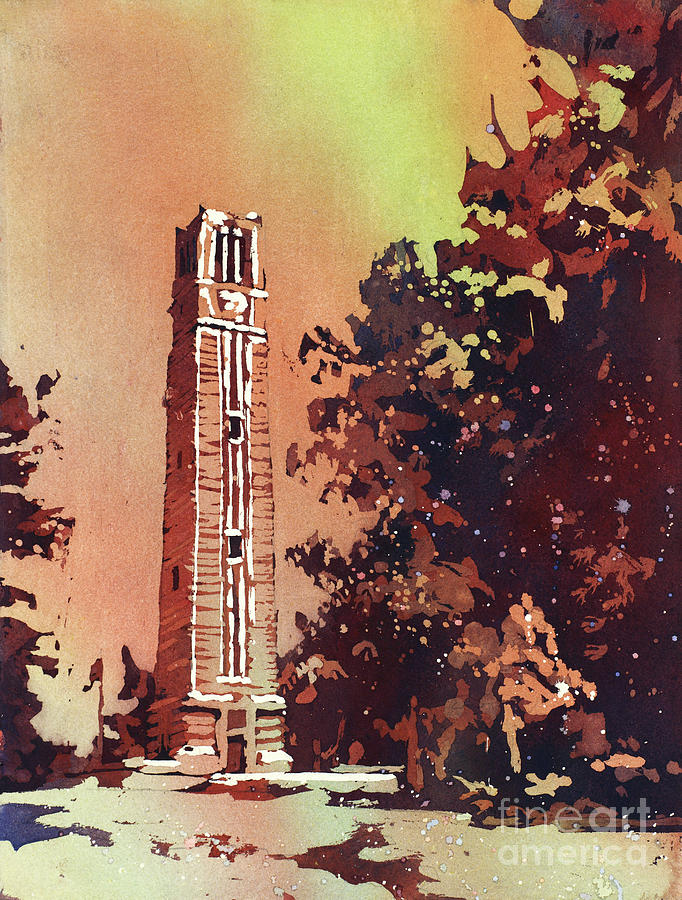 NCSU Bell-Tower #1 Painting by Ryan Fox