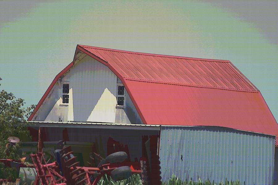 Nebraska Farm Life - The Tin Roof #1 Photograph by Colleen Cornelius