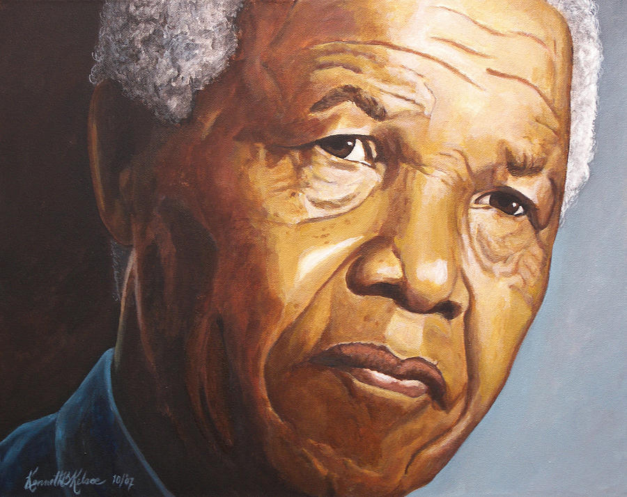 Nelson Mandela Painting - Nelson Mandela #1 by Kenneth Kelsoe