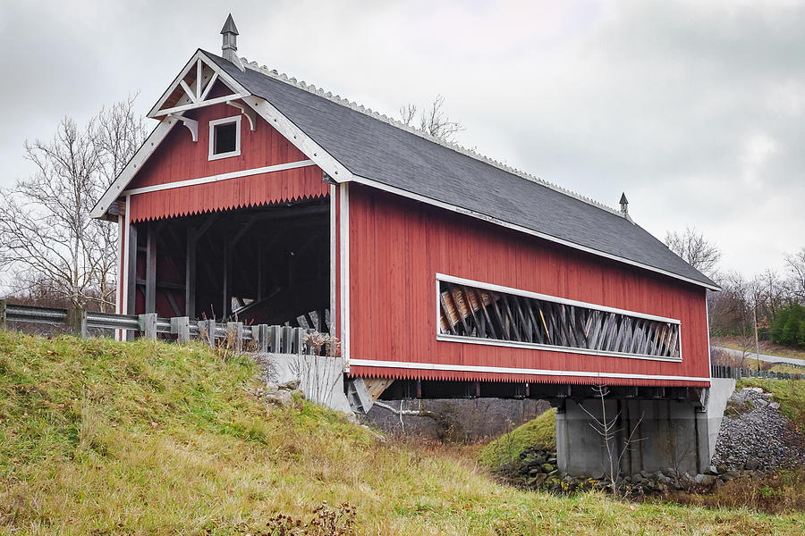 Netcher Road Covered Bridge  #1 Photograph by Jack R Perry