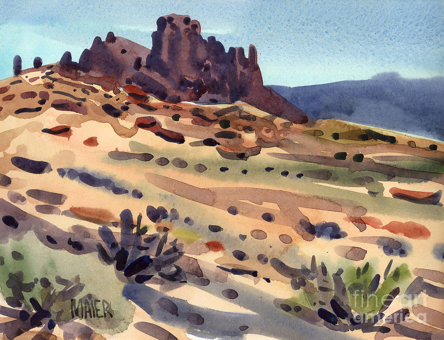 New Mexico Butte Painting by Donald Maier