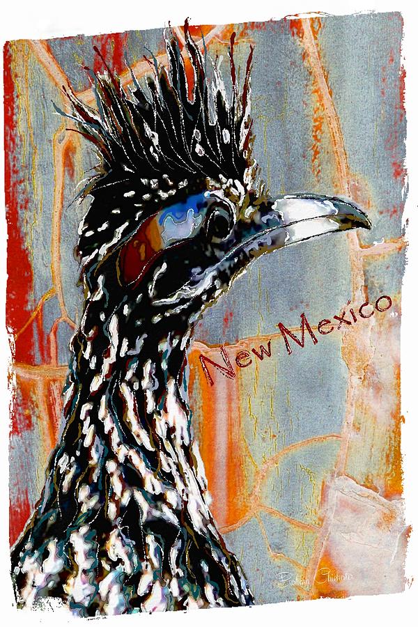 Roadrunner New Mexico Mixed Media by Barbara Chichester