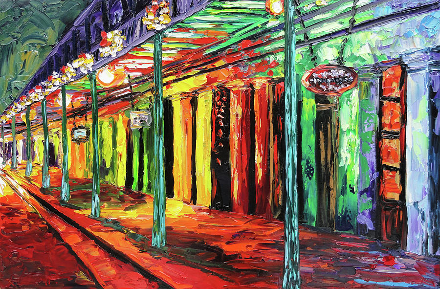 New Orleans at Night Painting - All Jazzed Up Painting by Beata Sasik -  Fine Art America