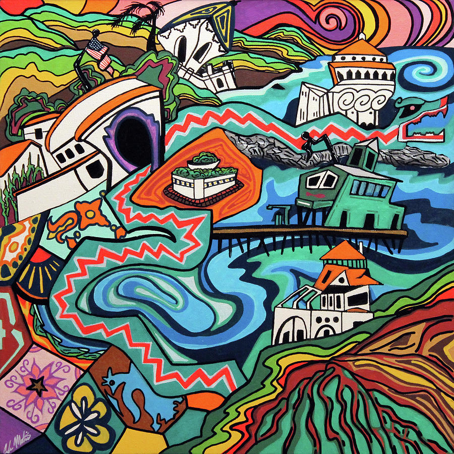 Fish Painting - Garibaldi by Carlos Martinez Fish Painting - Garibaldi by Carlos Martinez