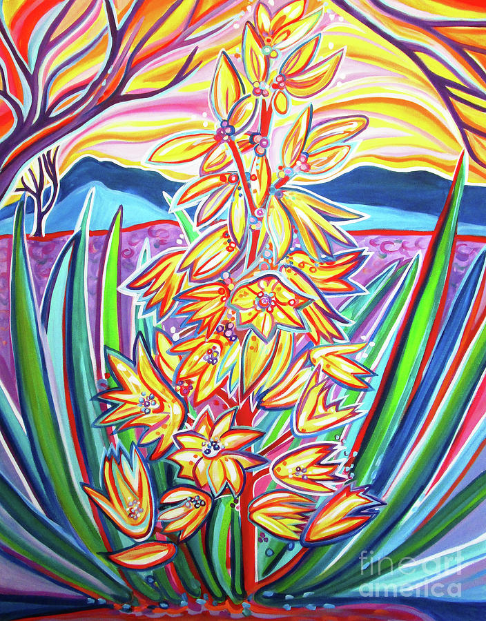 Solitary Yucca Painting by Rachel Houseman