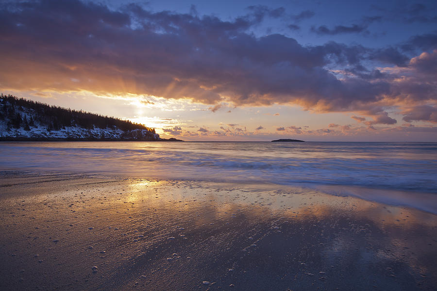 Mdi Photograph - New Years Morning on Sand Beach 2 by Scott Bryson Mdi Photograph - New Years Morning on Sand Beach 2 by Scott Bryson