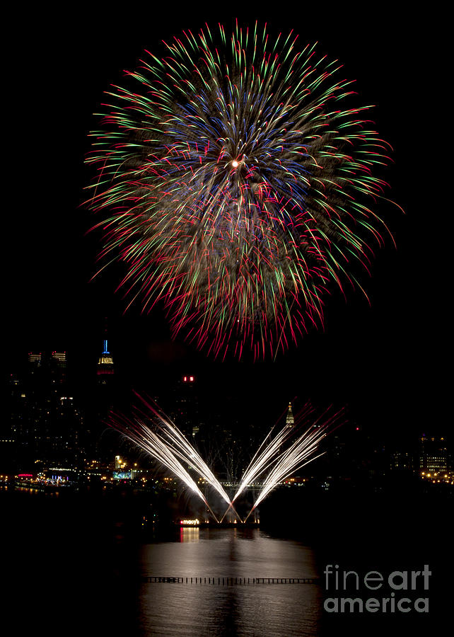 New York City Fireworks #1 Photograph by Anthony Totah
