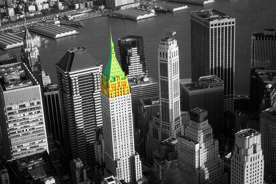 New York Wall Street Skyline - Highlight Photo Photograph by Peter Potter