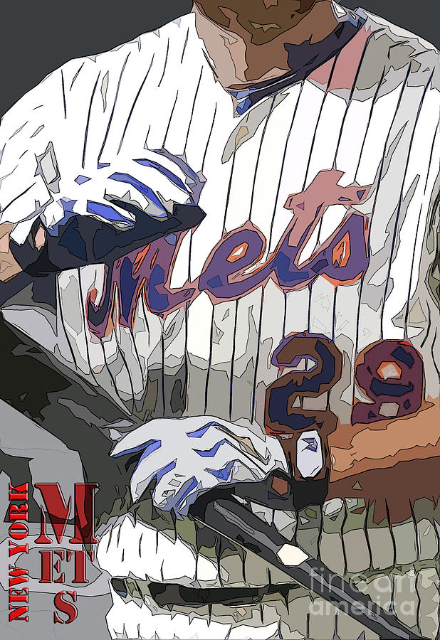 New York Mets Baseball Team And New Typography Painting by Drawspots ...