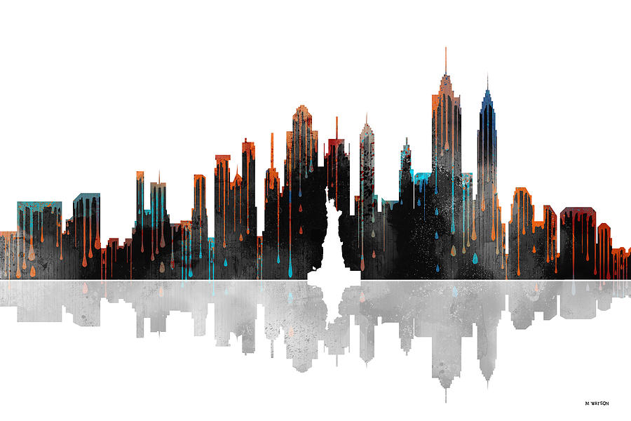 New York New York Skyline #1 Digital Art by Marlene Watson