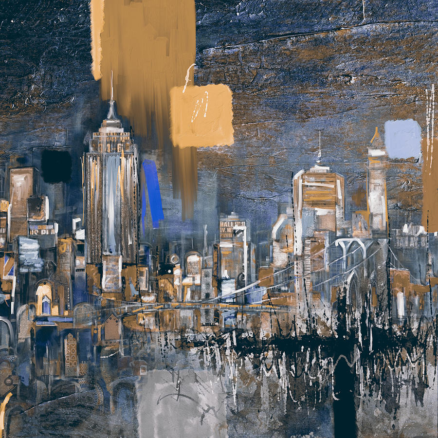 Chicago Painting - New York Skyline 198 3 #1 by Mawra Tahreem