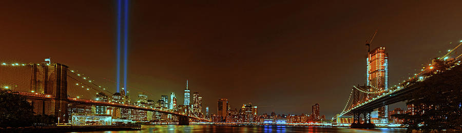 New York Skyline 9/11 Memorial Panorama #1 Photograph by Doolittle Photography and Art
