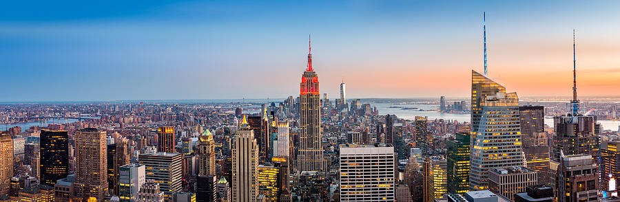 New York skyline panorama #1 Photograph by Mihai Andritoiu