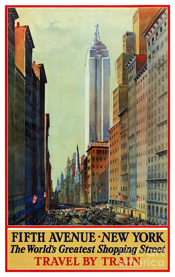 Vintage Painting - New York Vintage Travel Poster #1 by Vintage Treasure