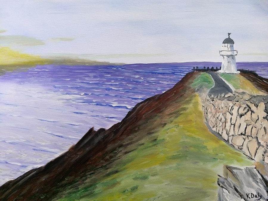 New Zealand Lighthouse Painting by Kevin Daly