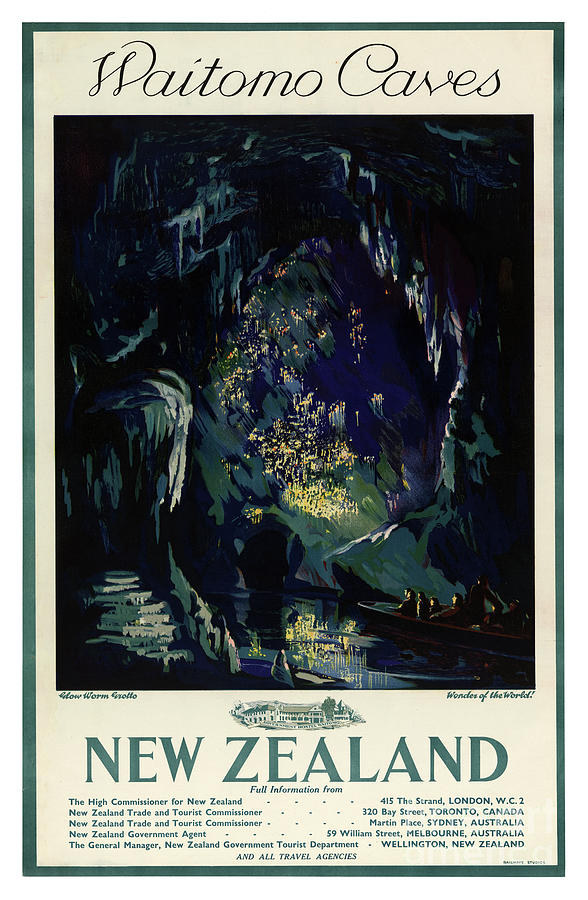 Vintage Mixed Media - New Zealand Vintage Travel Poster #1 by Vintage Treasure