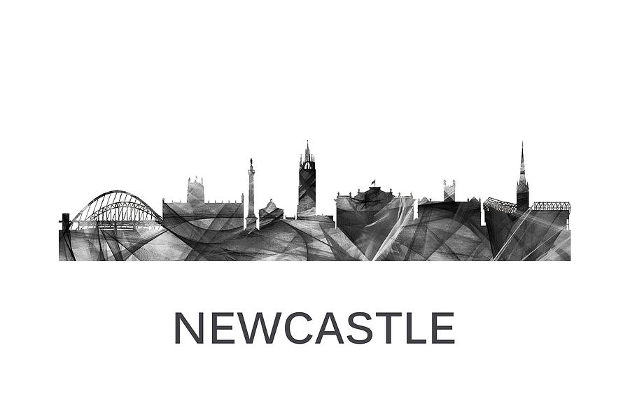 Newcastle England Skyline #1 Digital Art by Marlene Watson