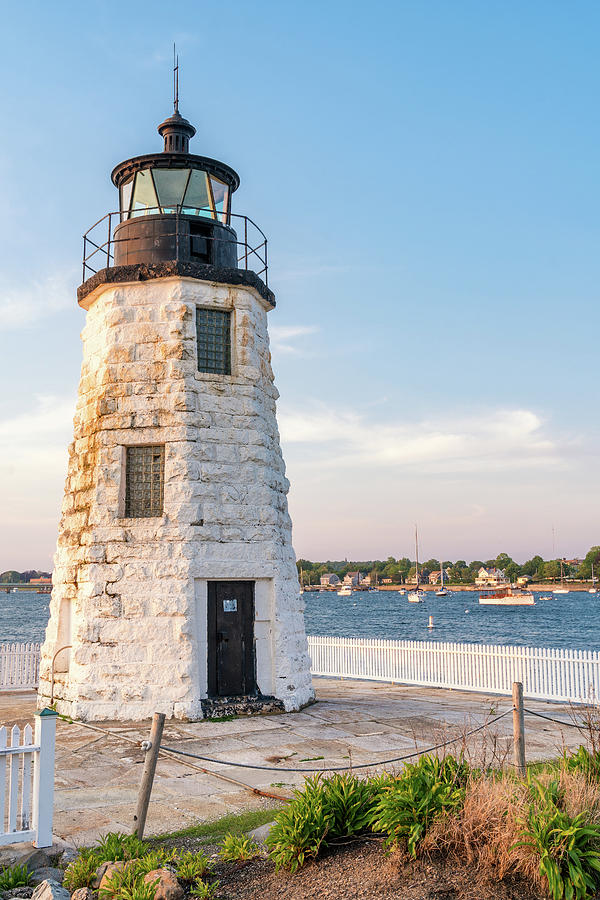 Newport Harbor - Goat Island Lighthouse, Newport, Rhode Island #1 Photograph by Dawna Moore Photography