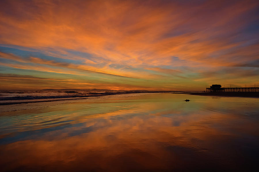 Newport Pier Sunset #1 Photograph by Kyle Hanson